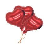 3 Red Heart Balloons 18" +$16.50